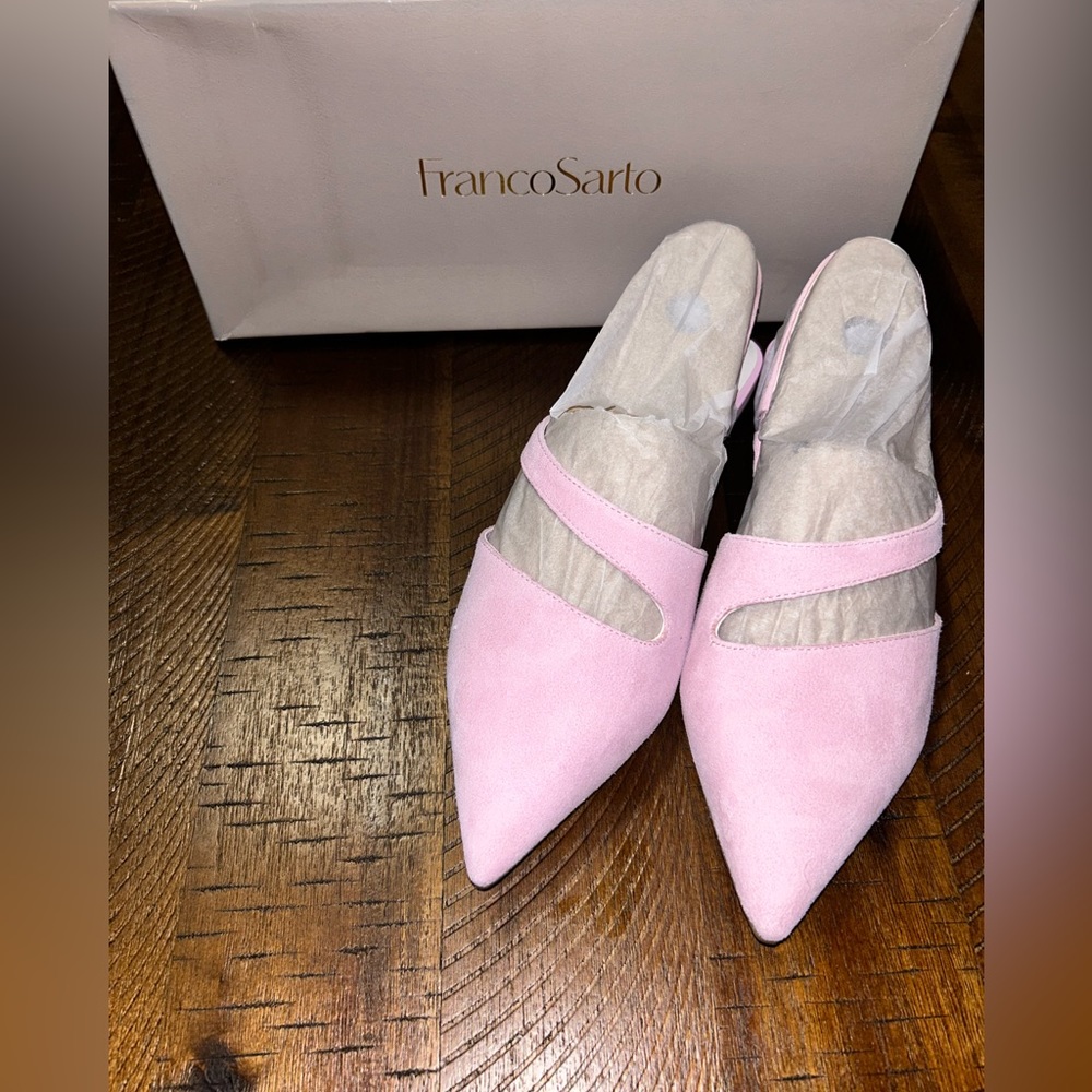 Franco Sarto Pink Pointed Toe Flats 7